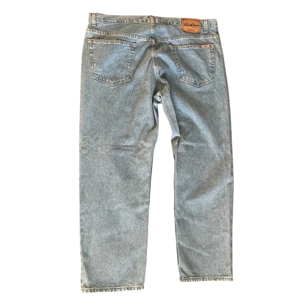 Levi Strauss Signature Mens 44x30 Light Wash Regular Fit 100 Cotton Jeans